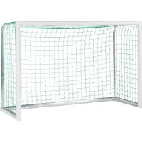 Sport-Thieme Mini-Fußballtor "Professional Kompakt", Weiß-Pulverbeschichtet, Inkl. Netz, grün (MW 10 cm), 2,40x1,60 m