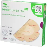 Mepilex Border Flex Schaumverb.haft.7,8x10 cm oval 5 St Verband