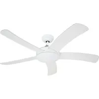 CasaFan Falcetto WE Loftsventilator (Ø) 132 cm Vingefarve: Hvid Chassisfarve: Hvid