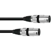 Omnitronic 3022075A, XLR (3-pin), Männlich, XLR (3-pin), Männlich, 0,2 m, Schwarz