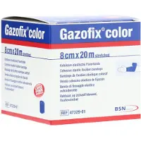 Gazofix color Fixierbinde kohäsiv 8 cmx20 m blau 1 St Binden