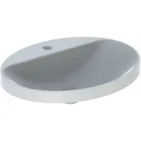 Geberit Einbauwaschtisch VariForm 60x48cm, m HLB, o. ÜL, ov., we. K-Tect