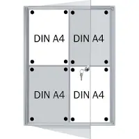 Franken Schaukasten x-tra!Line 4 x DIN A4 Innenbereich magnethaftende und trocken