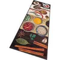Kleen-Tex Küchenläufer "Hot Spices", rechteckig, 9 mm Höhe, Teppich, Motiv Gewürze, rutschhemmend, waschbar, Küche