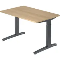 Hjh OFFICE PRO XTRA XB 12 GG - 120 x 80 Eiche höhenverstellbar