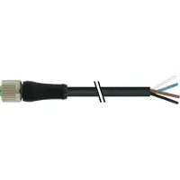 Murr Elektronik M12 Power T-kod. Bu. 0° freies Ltg.-ende PUR 4x1.5 sw UL/CSA+schleppk. 5m