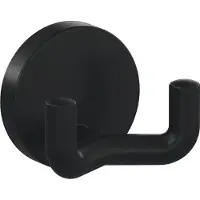 Hewi Doppelhaken 477.90B025 doppelt Ausladung 43,5 mm Polyamid 90 tiefschwarz matt Ø 50 mm