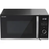 Sharp YC-QS254AE-B Mikrowelle, 900W Mikrowellenleistung , 10 Leistungsstufen, schwarz
