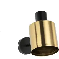 Licht-Erlebnisse Wandleuchte verstellbar Leselampe Bett Sofa in Messing Schwarz Metall E27 Wandlampe Lesen Arbeiten