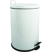MSV 100024 Abfalleimer, Metall, 20 l, Weiß
