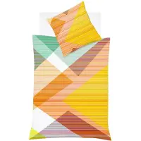 TRAUMSCHLAF Mako-Satin Bettwäsche Wellingborough sweet mango 200x220 cm + 2x 80x80 cm