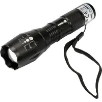 VOREL Taschenlampe 88555, 5W, 280lm, Zoom, 3 Leuchtmodi, Aluminium, 3xAAA batteriebetrieben