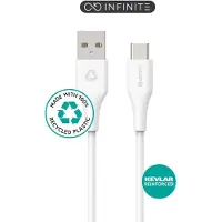 ESTUFF ES605270, 2 m, USB C, USB A, USB 2.0, Weiß