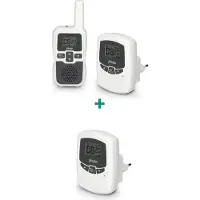 Alecto DBX-80 - Babyphone mit Reichweite von bis zu 3.000 Metern, weiß/anthrazit
