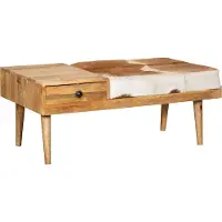 Garden Pleasure Unsere extravagante Sitzbank PATNA (Materialmix Mango massiv, recycelt, lackiert mit Ziegenfell) mi