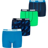 Puma Boxershorts "Boxershort 4er Pack", Jungen, Gr. 152, grün (grün, blau), Obermaterial: 95% Baumwolle CO. 5% Elasthan EL., Unterhosen Boxershorts