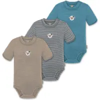 Normani 3er Set Baby Merino Kurzarmbody „Tihoi" - 9319
