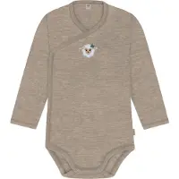 Normani Merino Baby-Body langärmeliger Wickelbody aus Merinowolle - 9341