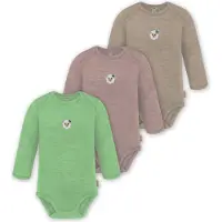 Normani 3er Pack Baby Merino Body Langarm „Auckland" - 9375