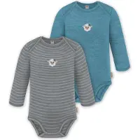 Normani 2er Pack Baby Merino Body Langarm „Auckland" - 9373
