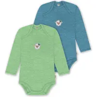 Normani 2er Pack Baby Merino Body Langarm „Auckland" - 9381