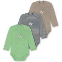 Normani 3er Pack Baby Merino Body Langarm „Auckland" - 9383