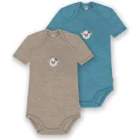 Normani 2er Set Baby Merino Body Kurzarm „Tauranga" - 9297
