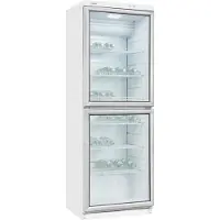 Exquisit Glastürkühlschrank GKS350-2-GT-280D weiss | 320 l Nutzinhalt | Weiß