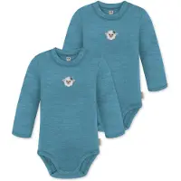 Normani 2er Pack Baby Merino Langarmbody „Tuai" - 9397