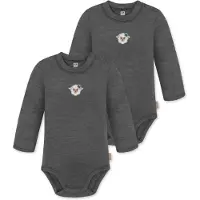Normani 2er Pack Baby Merino Langarmbody „Tuai" - 9397