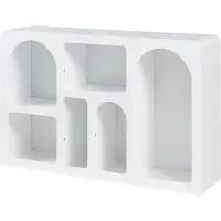 En.casa Sideboard 'Vågå' mit offenen Fächern 110x30x70 cm Weiß