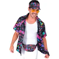 Widmann The 80s FUNKY FASHION - funky black (Hemd), XXL