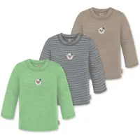 Normani 3er Pack Baby Merino Longsleeve „Taupo" - 9475