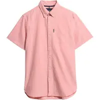 Superdry für Herren. M4010944A Rosa Kurzarm-Oxfordhemd (XL), Lässig, Bio-Baumwolle, Nachhaltig