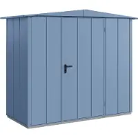 Hörmann , Metall-Gerätehaus Berry Modern mit Satteldach Typ 1, 259 x 121 cm, taubenblau, 3,1 m², 1-flüglige Tür