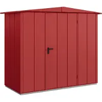 Hörmann , Metall-Gerätehaus Berry Modern mit Satteldach Typ 1, 259 x 121 cm, purpurrot, 3,1 m², 1-flüglige Tür