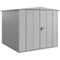 Hörmann , Metall-Gerätehaus Berry Modern mit Satteldach Typ 2, 259 x 248 cm, weißaluminium, 6,4 m², 2-flüglige Tür