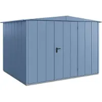 Hörmann , Metall-Gerätehaus Berry Modern mit Satteldach Typ 3, 324 x 248 cm, taubenblau, 8 m², 1-flüglige Tür