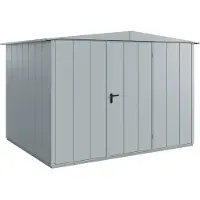 Hörmann , Metall-Gerätehaus Berry Modern mit Satteldach Typ 3, 324 x 248 cm, fenstergrau, 8 m², 1-flüglige Tür