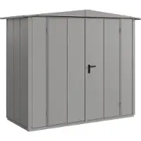 Hörmann , Metall-Gerätehaus Berry Modern mit Satteldach Typ 1, 259 x 121 cm, graualuminium, 3,1 m², 2-flüglige Tür