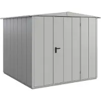 Hörmann , Metall-Gerätehaus Berry Modern mit Satteldach Typ 2, 259 x 248 cm, weißaluminium, 6,4 m², 1-flüglige Tür