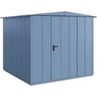 Hörmann , Metall-Gerätehaus Berry Modern mit Satteldach Typ 2, 259 x 248 cm, taubenblau, 6,4 m², 1-flüglige Tür