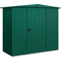 Hörmann , Metall-Gerätehaus Berry Classic mit Satteldach Typ 1, 259 x 121 cm, moosgrün, 3,1 m², 1-flüglige Tür