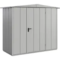 Hörmann , Metall-Gerätehaus Berry Modern mit Satteldach Typ 1, 259 x 121 cm, weißaluminium, 3,1 m², 1-flüglige Tür