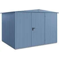 Hörmann , Metall-Gerätehaus Berry Classic mit Satteldach Typ 3, 324 x 248 cm, taubenblau, 8 m², 1-flüglige Tür