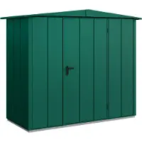 Hörmann , Metall-Gerätehaus Berry Modern mit Satteldach Typ 1, 259 x 121 cm, moosgrün, 3,1 m², 1-flüglige Tür