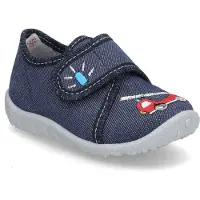 Superfit Spotty Hausschuhe, Dark Blue/Car, 18