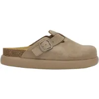 Scholl Clog Fae Chunky Suede Q Damen Dark Beige-Schuhgröße 41