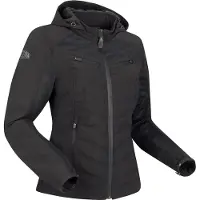 Segura Natcho Vented Softshell Mesh Damen Motorrad Textilacke, schwarz/grau, 48