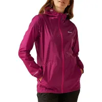 Regatta Pack It III Regenjacke packbar Wanderjacke Damen beere rot 36